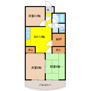 三和マンション【4階】の間取り