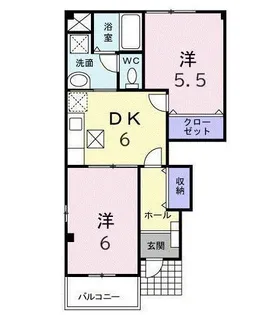 ラフレシール ヴィラA【1階】の間取り