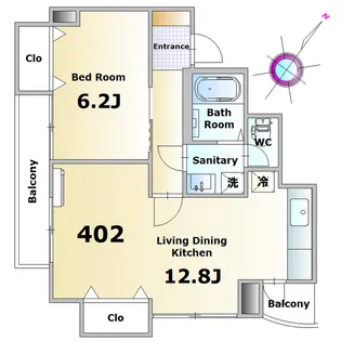 エニシエビル【4階】の間取り