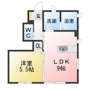 ディアコート ルーチェ【1階】の間取り