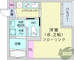 Azul塩釜3【1階】の間取り