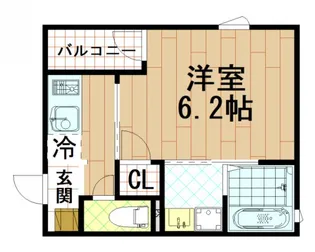 グラシアスコート長瀬【3階】の間取り
