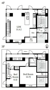 ARROWS EAST (アローズイースト)【4階】の間取り