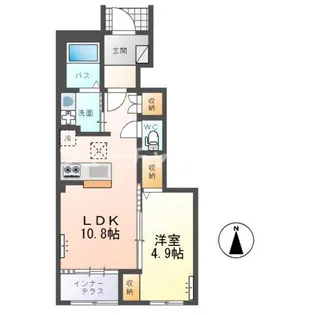 メゾンド・ソレイユ【1階】の間取り