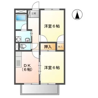 CRYSTAL HILLS(クリスタルヒルズ)【2階】の間取り