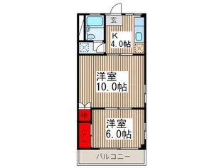 宇田川ハイツ【2階】の間取り