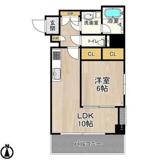 CITY SPIRE十三東【4階】の間取り