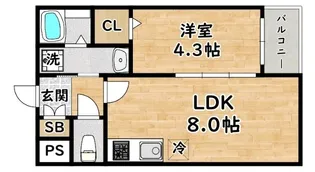 H-maison塚本II【2階】の間取り
