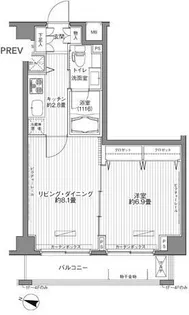 メゾンカルム西新宿【5階】の間取り