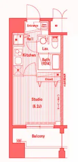 ガーラ・プレシャス横濱関内【6階】の間取り