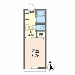 ラ・カパンナII【1階】の間取り