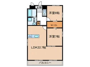 グランデ松蔭【4階】の間取り