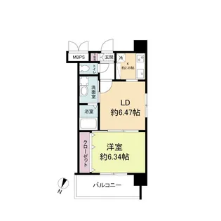 レジディア天神【9階】の間取り