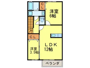 セピアコートA【2階】の間取り