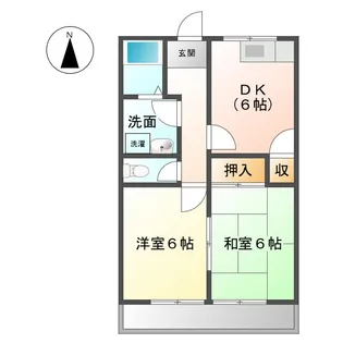 アップルガーデン【2階】の間取り