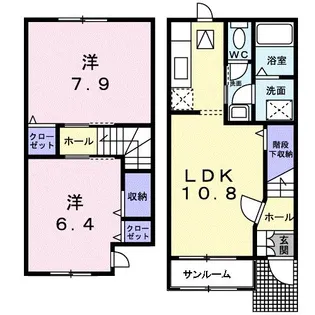 ムーンダスト【2階】の間取り