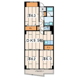 コンフォール橘【4階】の間取り