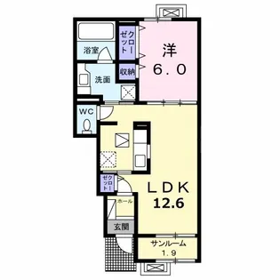 ラフィナート大崎 B【1階】の間取り