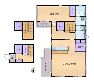 サザンガーデン渋谷本町【3階】の間取り