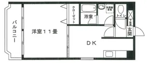 オクムラハイツ【3階】の間取り