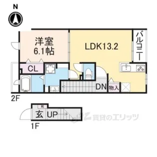 エテルノ常盤【2階】の間取り
