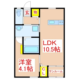 contento B棟【1階】の間取り
