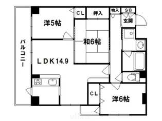 ルイシャトレ二条城【3階】の間取り