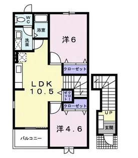 ハイライズMISHIRO【2階】の間取り