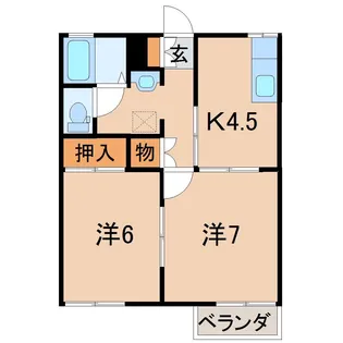 メゾンハーモニーA【1階】の間取り