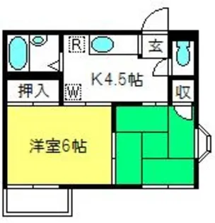 エクセルコーポB棟【2階】の間取り