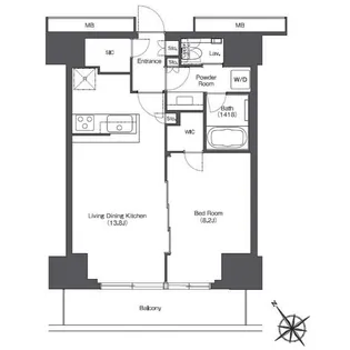 東京ポートシティ竹芝 レジデンスタワー【16階】の間取り