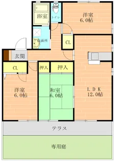 ディアス近見【1階】の間取り