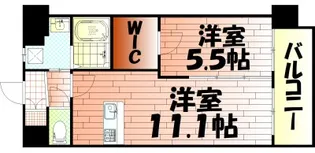 アクシオ北九州【5階】の間取り