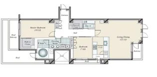 ヴェルス西麻布【4階】の間取り