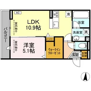 Dcrest若松町【2階】の間取り