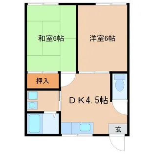 クレール行村【1階】の間取り