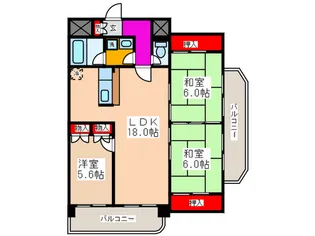 シャンテ辻亀【3階】の間取り
