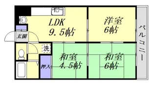 カーサ蟹原【3階】の間取り