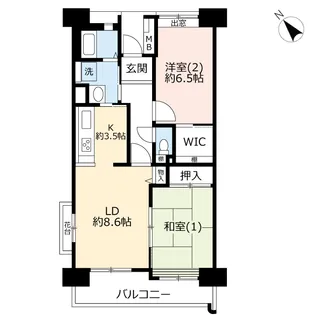 URにしき平和台【3階】の間取り