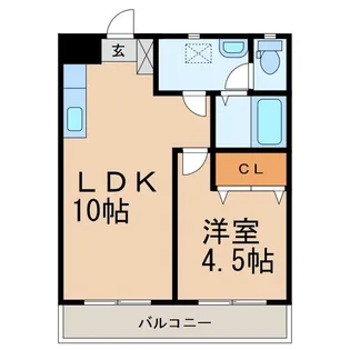 M6マンション【2階】の間取り