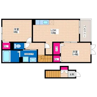 セレーノ加美【2階】の間取り