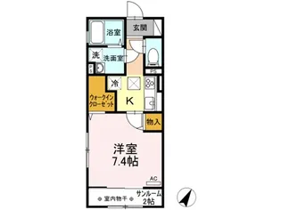 マウントナンバ オータム【2階】の間取り