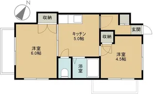 ウイングコート赤塚【1階】の間取り