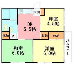 YKハイム【2階】の間取り