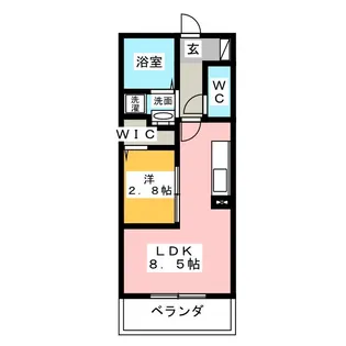 フェリース鶴里【2階】の間取り