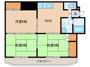 サンスカイ玉里【3階】の間取り