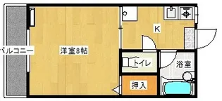 エスティアム中須賀【2階】の間取り