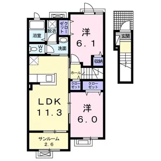メゾン ド オーブ【2階】の間取り