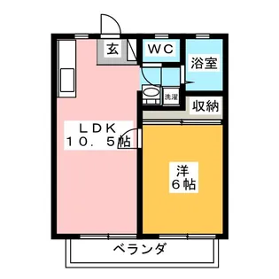 ハイツ・シモーヌシャトレ【1階】の間取り