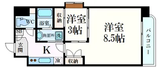 メゾン山城【6階】の間取り
